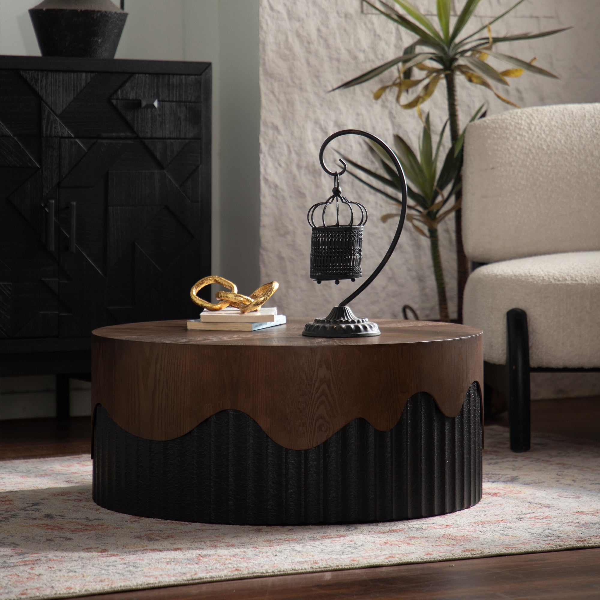 30.31" Round Handcrafted Coffee Table