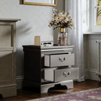 Classic Wooden Nightstand - Black
