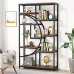 68.89" Height Industrial 5-Tier Rustic Brown Etagere
