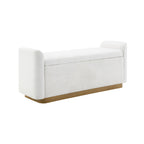 49" Bench with Storage, Storage Ottoman Bench with Safety Hinge