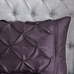 7 Piece Tufted Comforter Set - Plum Cal King