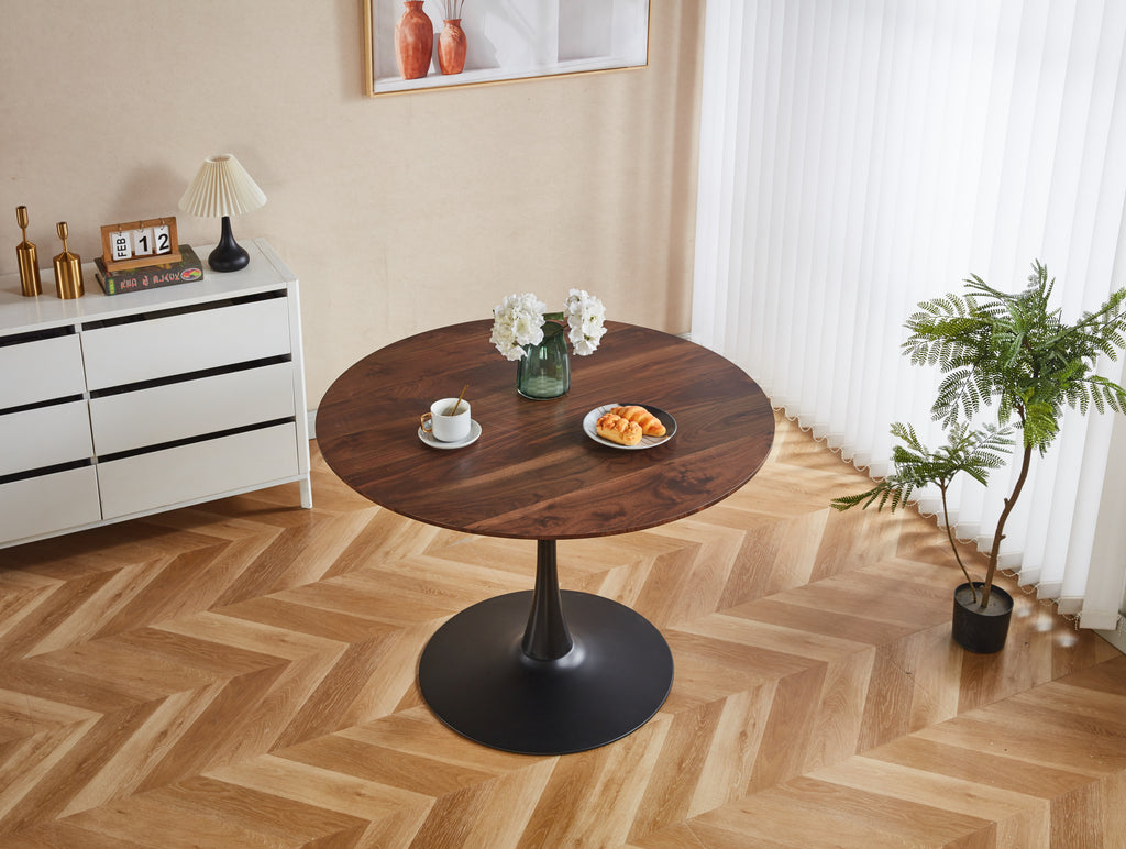 42.1" Wood Color Top Tulip Dining Table