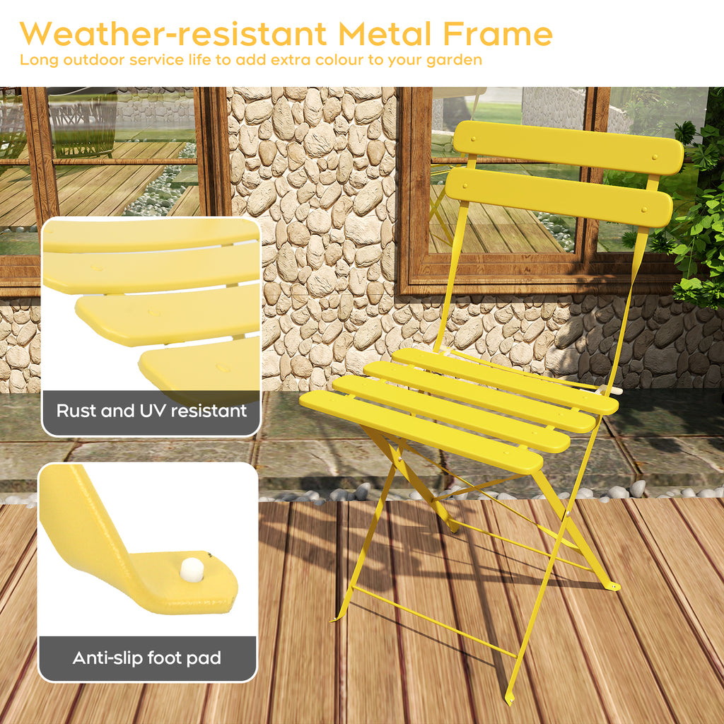 Bistro Table and Chairs Set of 2 - 3 Piece Outdoor/Indoor Set