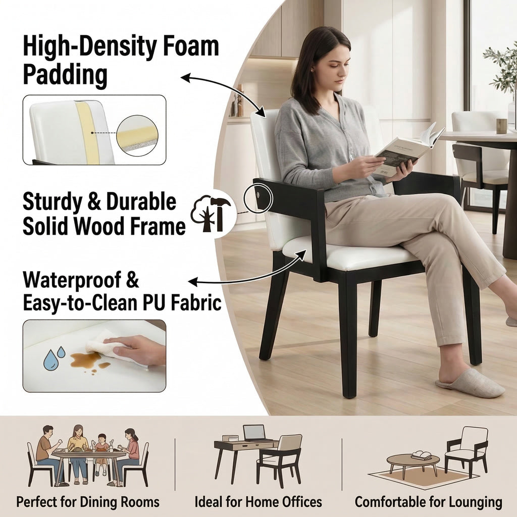 2-Piece Modern Dining Chairs
