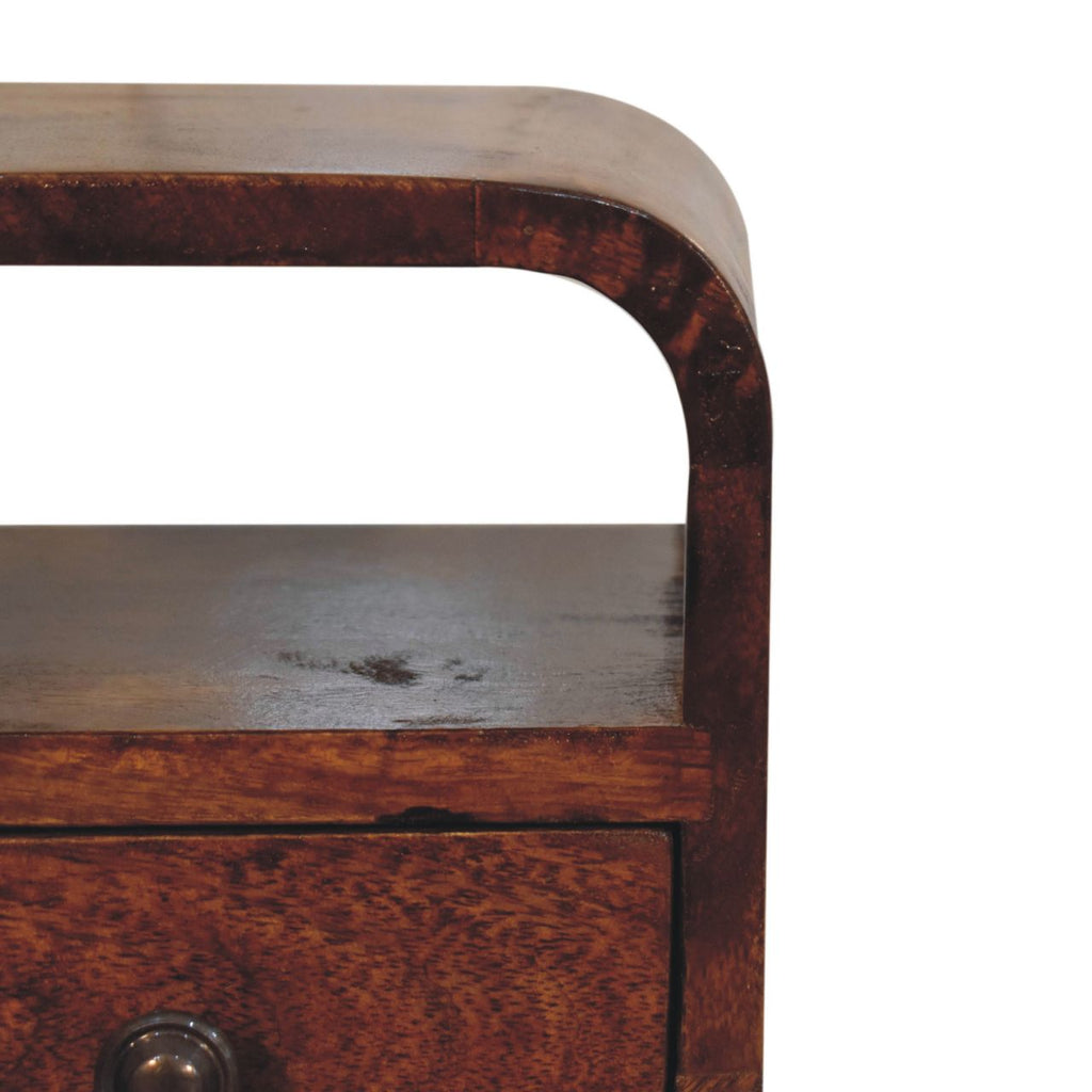 Solid Wood Extra Mini Curve Bedside