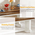 47" Farmhouse 3-Piece Dining Table Set for 2-4