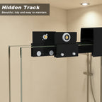 56-60" W × 72" H Tempered Glass Aluminum Frame Double Sliding Shower Door