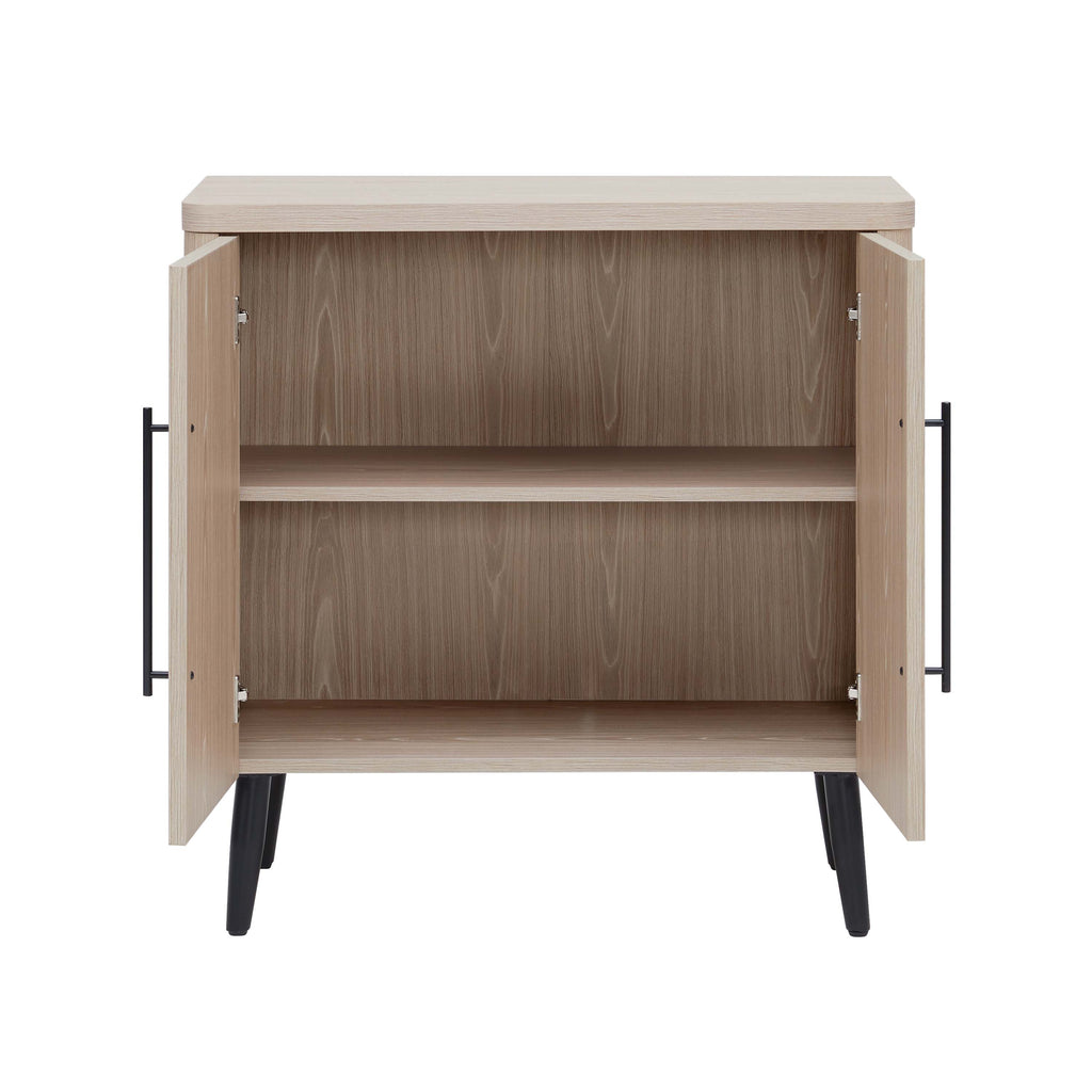 Jodie 31" Fluted Accent Cabinet in Whitewashed