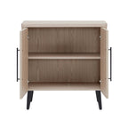 Jodie 31" Fluted Accent Cabinet in Whitewashed