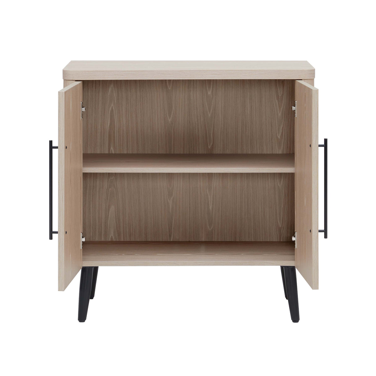 Jodie 31" Fluted Accent Cabinet in Whitewashed