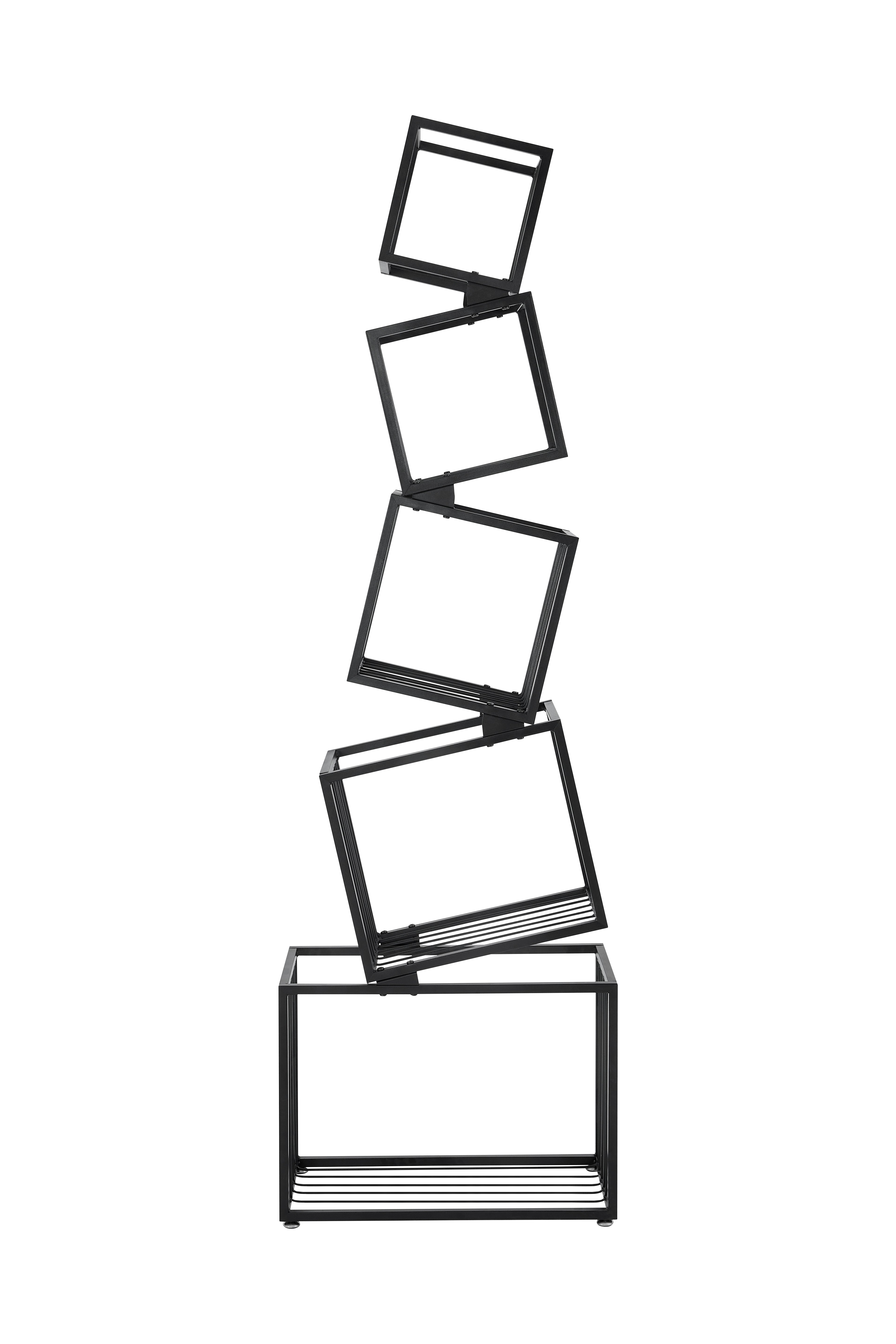 5-Tier Metal Geometric Bookshelf