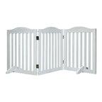 Wooden Freestanding Foldable Pet Gate for Dogs