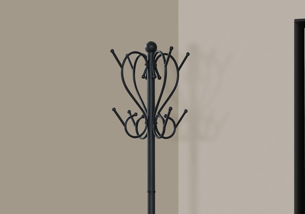 Coat Rack Hall Tree with 8 Hooks and Umbrella Holder