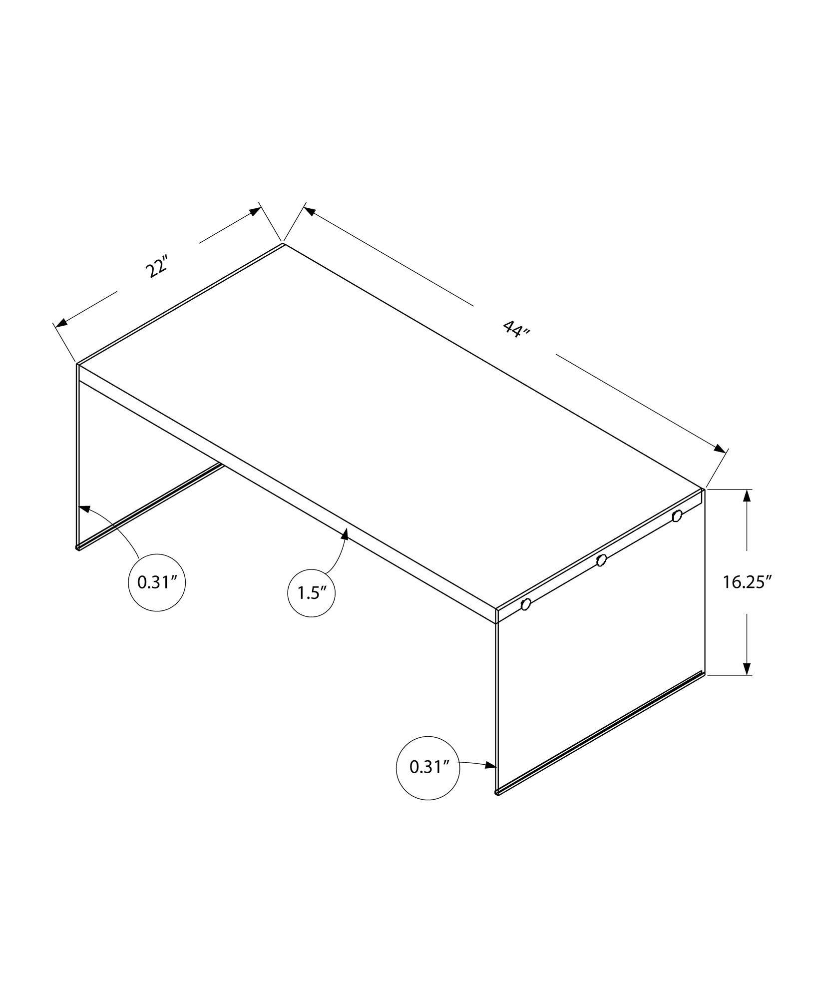 Glossy Rectangular Coffee Table