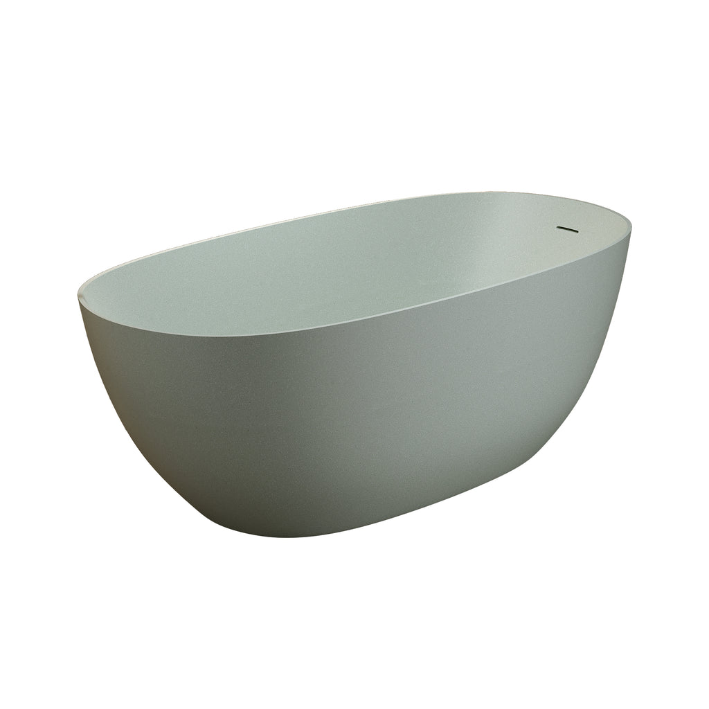 69'' Freestanding Bathtub Resin Stone Soaking Bathtub