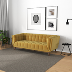 Addison Large Teal Velvet Sofa