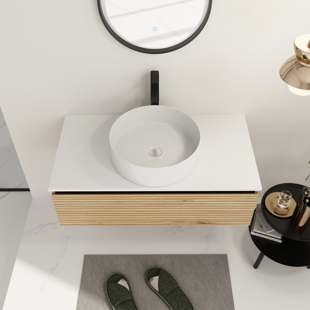 36'' Wall-Mounted Bathroom Vanity