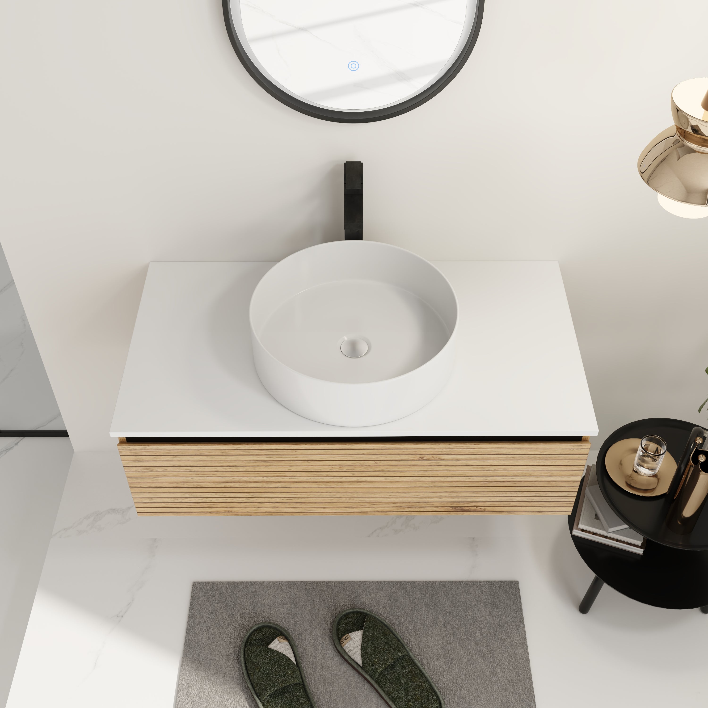 36'' Wall-Mounted Bathroom Vanity
