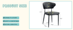 Black Minimalist Ergonomic Dining Chair - Set of 4