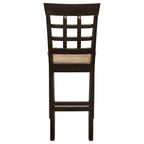 Beige and Cappuccino Upholstered Counter Height Stools (Set of 2)