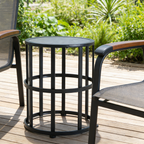 Ceramic Tile Side Table with Powder Coated Iron Frame