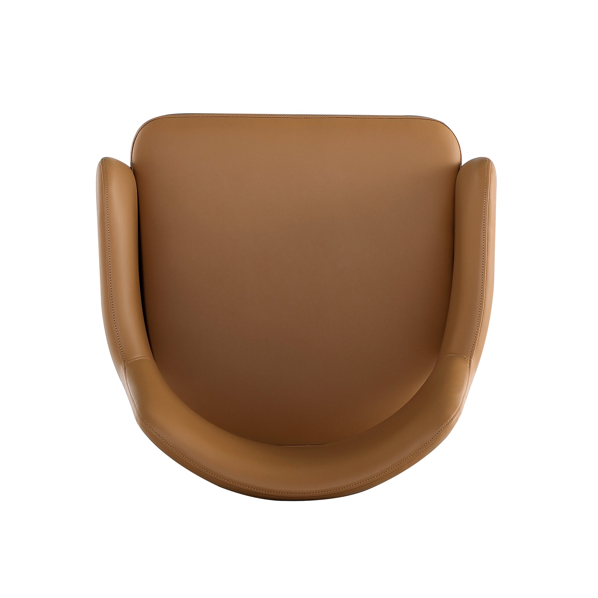 Tremont Metal Vegan Leather Armchair in Saddle