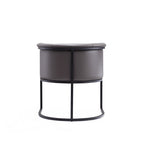 Cosmopolitan Metal Vegan Leather Dining Chair in Graphite