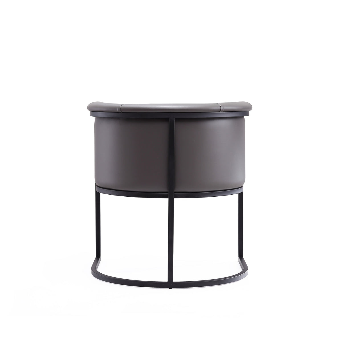 Cosmopolitan Metal Vegan Leather Dining Chair in Graphite