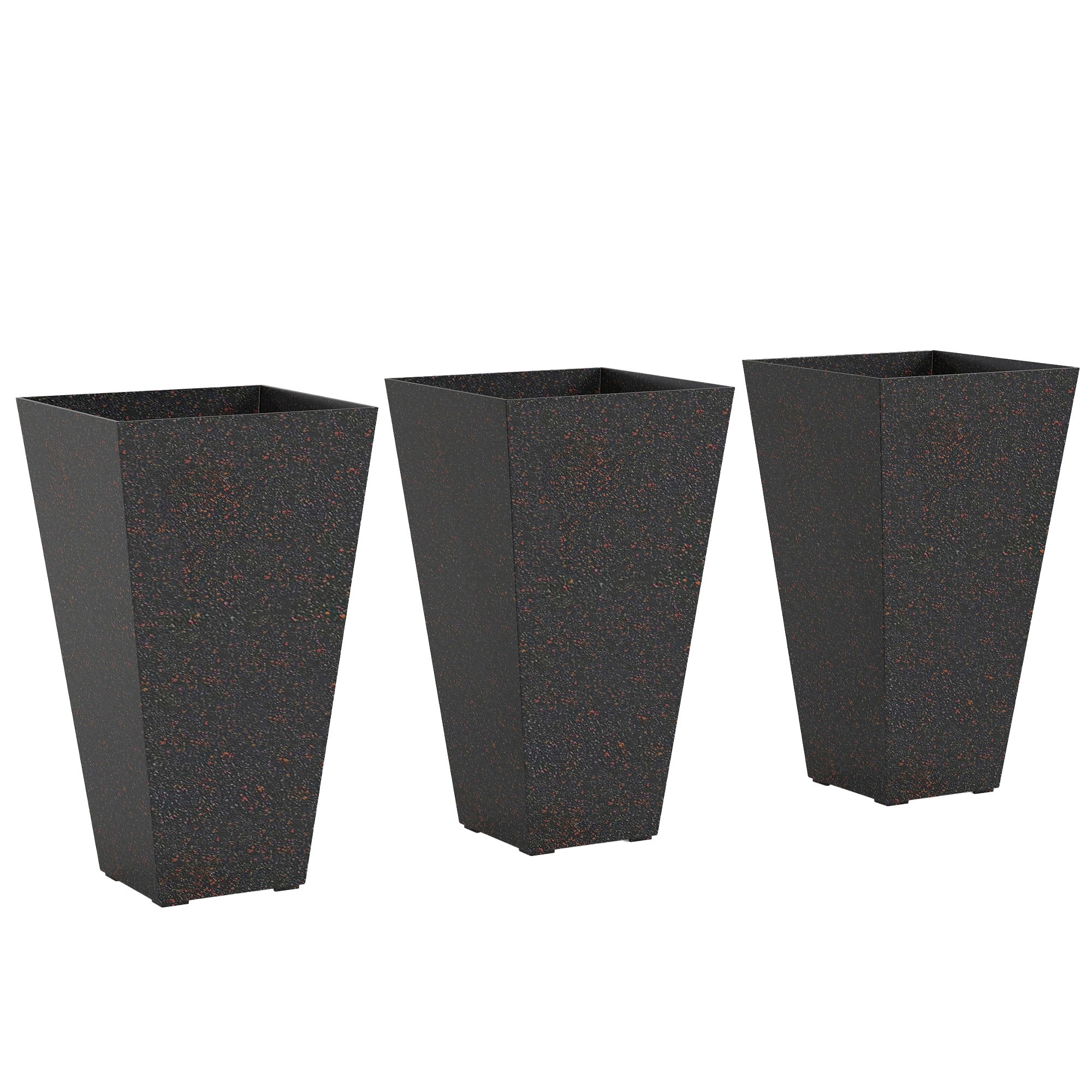 Set of 3 Tall Flower Pots