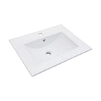 24"x18" White Rectangular Single Vanity Top