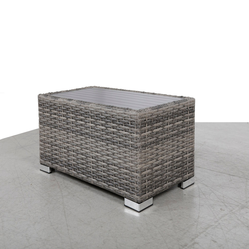 Chesterville Mixed Grey Slatted Side Table