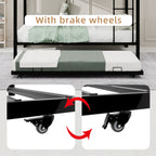 Durable Square Tube Iron Bunk Bed Featuring Safety Rails