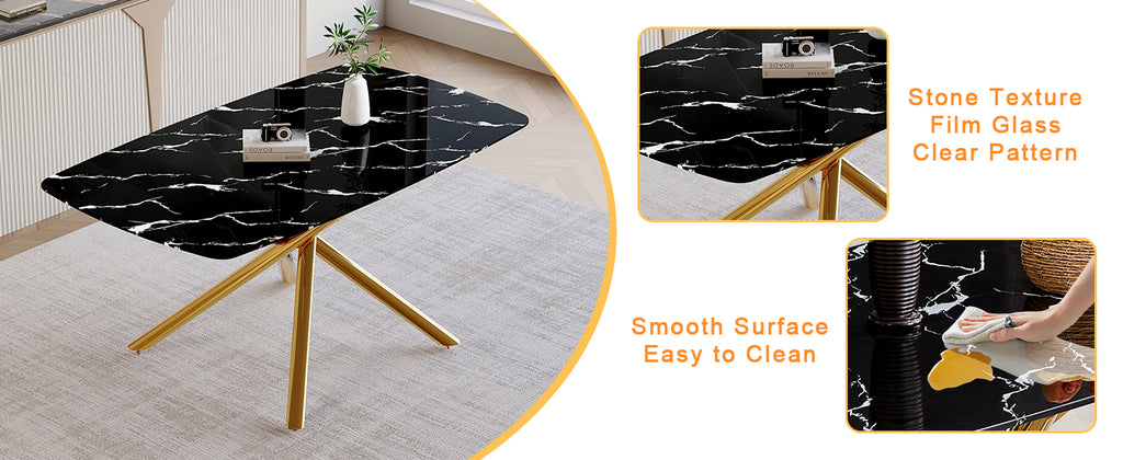 Luxurious 63"x35.4" Dining Table