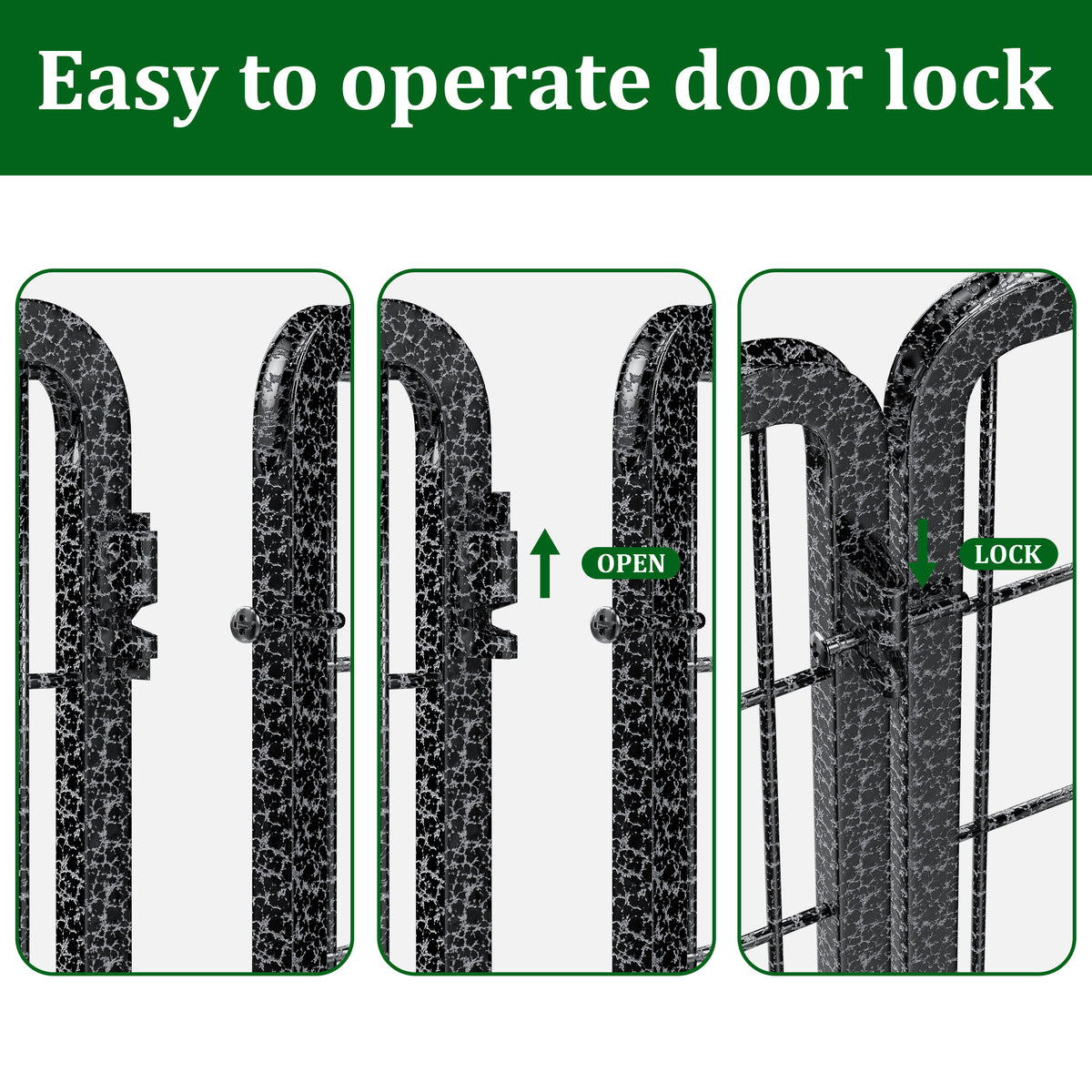 Dog Playpen Outdoor Extra Wide 16 Piece Panels Heavy Duty Dog Fence 40" Height Anti-Rust with Doors Portable for RV Camping Yard, Total 37FT, 111Sq.ft, Snowy