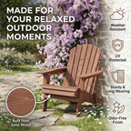Oversize Wooden Outdoor Folding Adirondack Chair