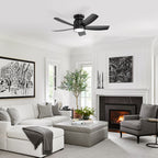 42 Inch Flush Mount Ceiling Fan with LED Light