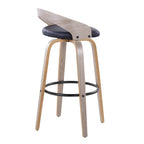 30" Contemporary Fixed-Height Barstool with Swivel in Light