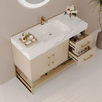 36" Modern Free-Standing Bathroom Vanity with Seamless Sink