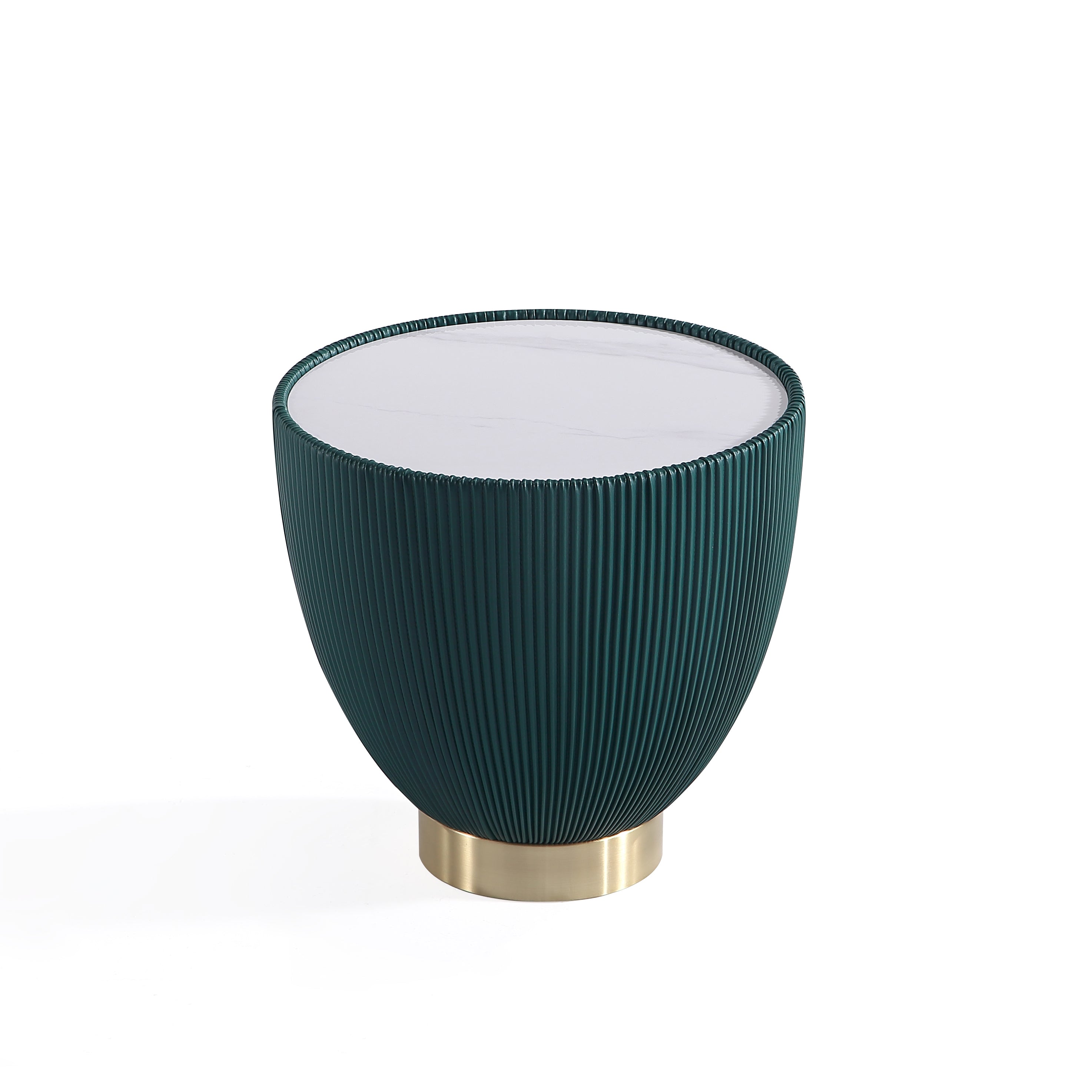 Anderson Sintered Stone Top Upholstered End Table