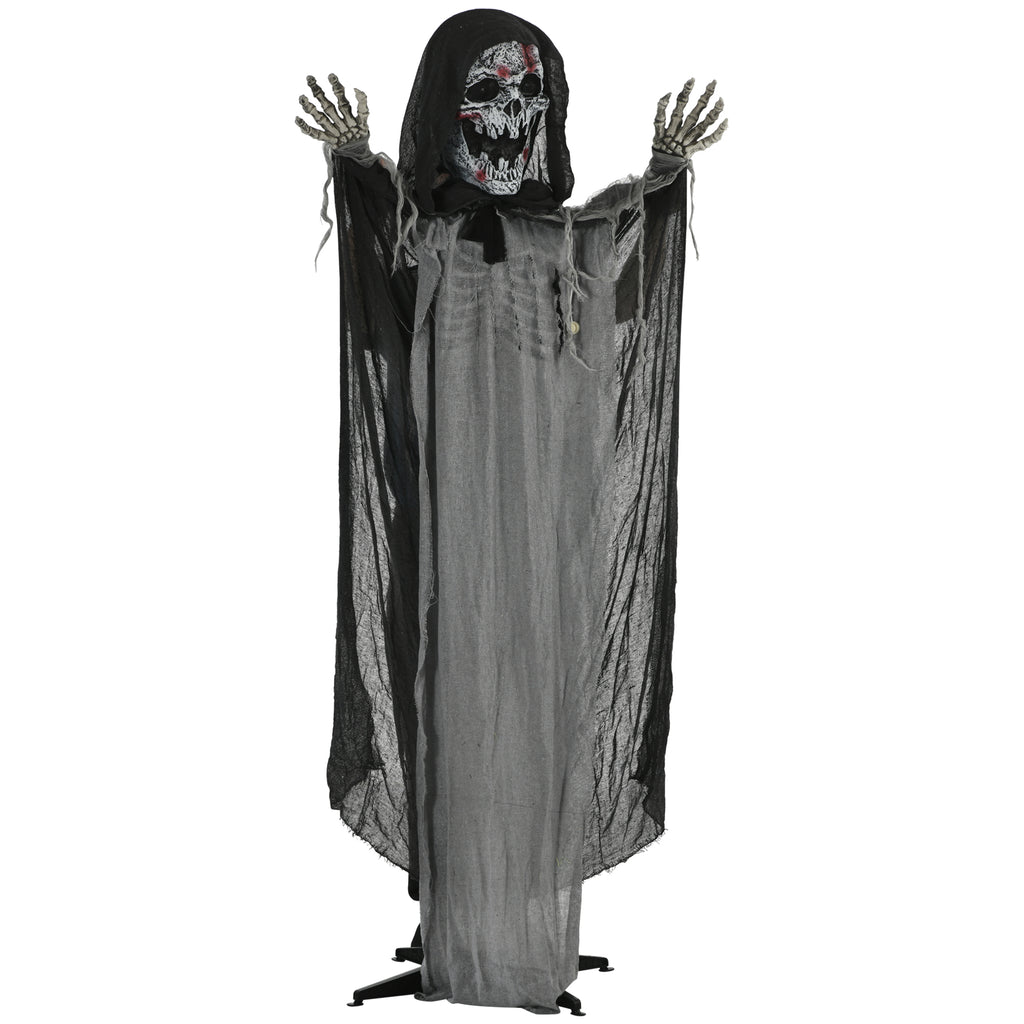 Outsunny 74" Life Size Outdoor Halloween Skeleton Witch Decoration