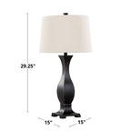 29" Contemporary Polyresin Table Lamp in Oil Rubbed Bronze
