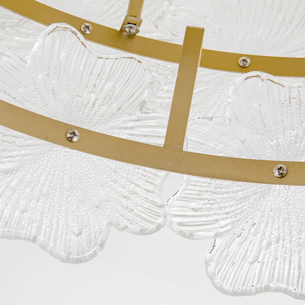 19-Inch Floral Glass Ceiling Fan