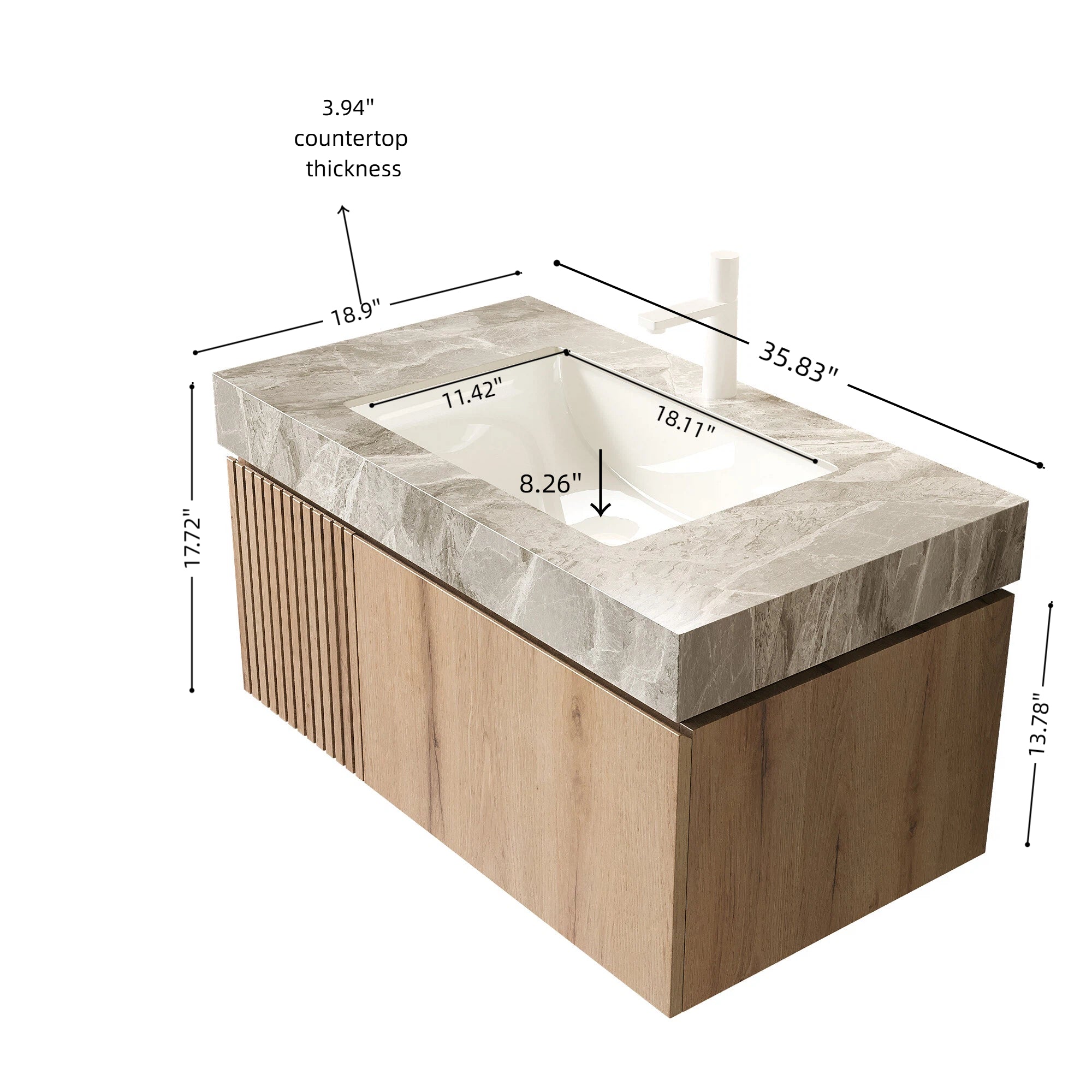 MURI 36" Bathroom Vanity with Sink