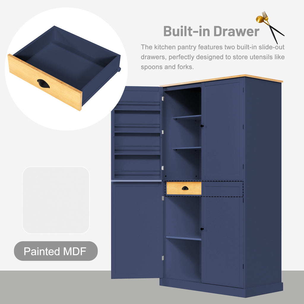 TOPMAX 40.2" High Freestanding Kitchen Pantry