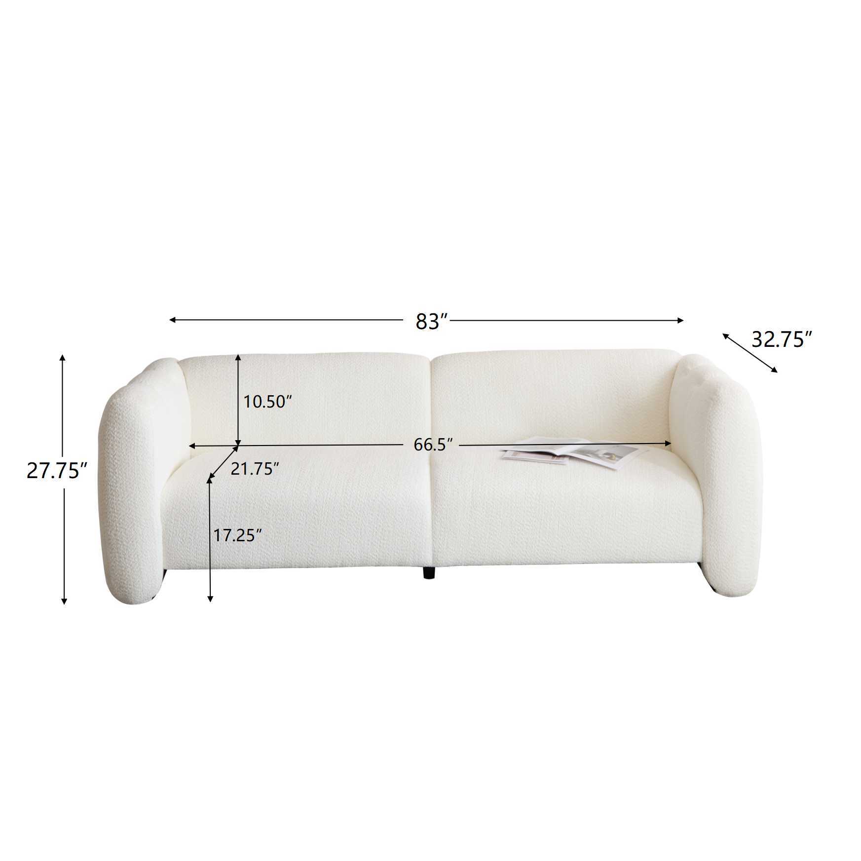 Tonson 3 Seater Sofa, Wave Design