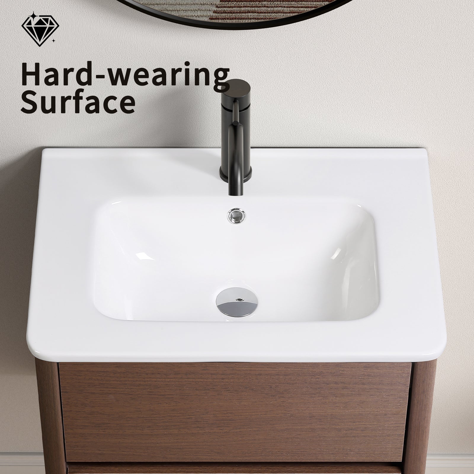 Glossy Ceramic Bathroom Vessel Sink