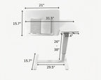 Mobile Overbed Bedside Desk with Height Adjustment