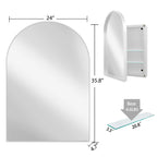 24x36 Inch Arched Recessed Medicine Cabinet