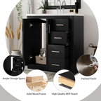 30'' Bathroom Vanity with Ceramic Sink Combo