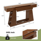 60 Inch Narrow Console Table with Built-in Power Outlet